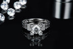 1-Carat Luxury Moissanite S925 Platinum-Plated Silver Ring – Light Luxury Jewelry NP Collection