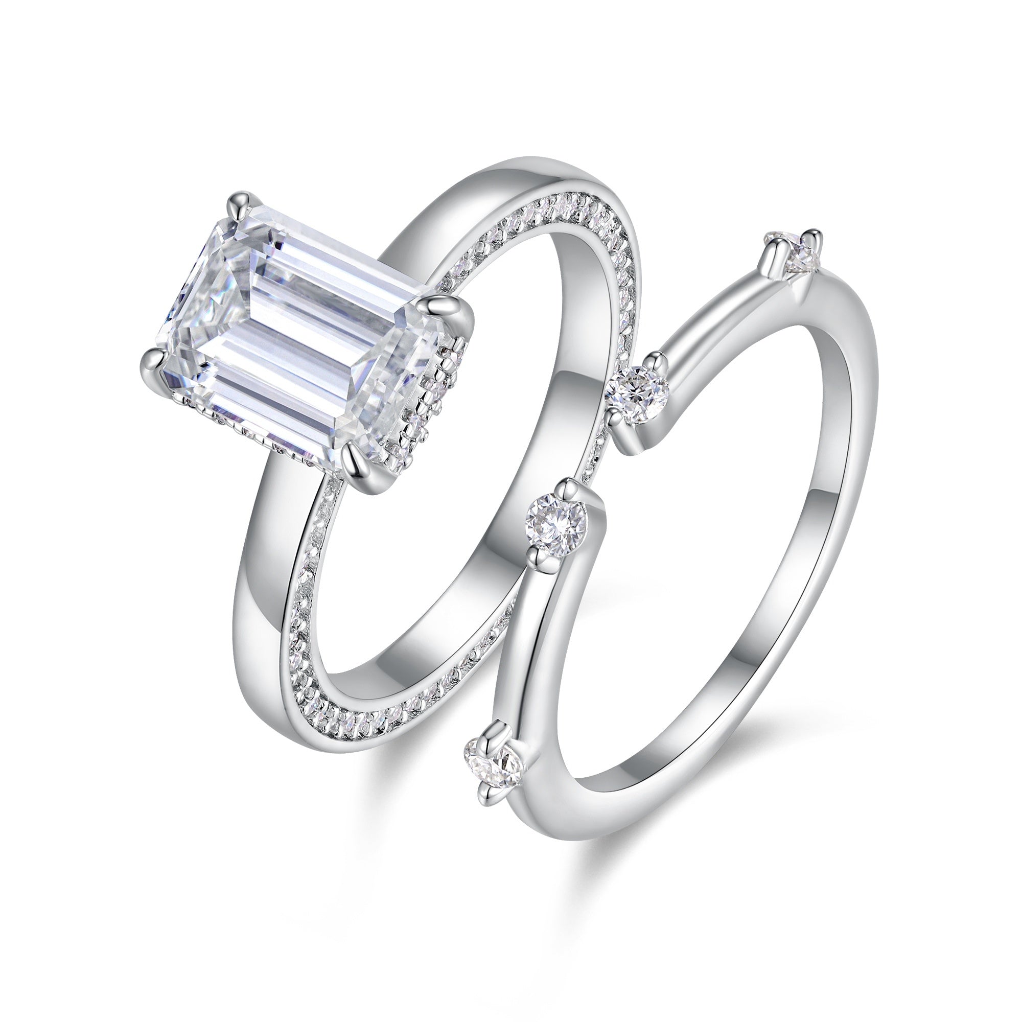 Ice Crystal Love - Moissanite S925 Sterling Silver And Platinum-plated Diamond Ring