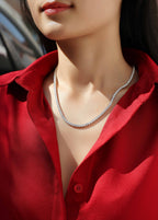 Endless Starry River - A Luxurious And Fashionable Light Luxury Jewelry Necklace Pendant Set With Top-quality Moissanite, S925 Silver-plated Platinum. NP Collection