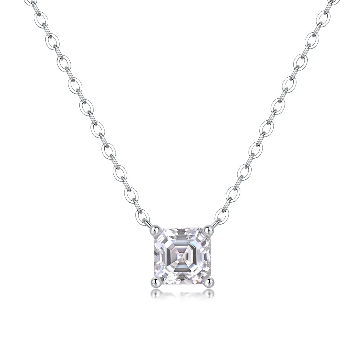 1Eternal – Fashionable & Luxurious Moissanite Necklace, S925 Sterling Silver NP Collection