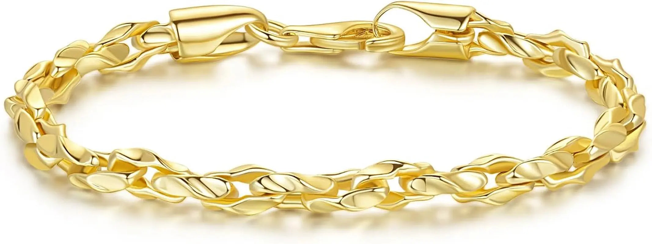 14K Gold Braided Chain Bracelet