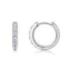 1Summer Iced Tea Stud Earrings with Moissanite S925 Sterling Silver and Platinum-Plated 