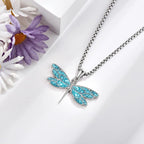 Turquoise Necklace Dragonfly 925 Sterling Silver 