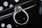 A 3-carat Luxury And Fashionable Light Luxury Jewelry Silver Ring With Top-quality Moissanite, S925 Silver Plated With Platinum NP Collection