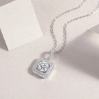 Sugar Diamond - Set With Top-quality Moissanite, Fashionable And Light Luxury Jewelry, Silver Pendant Necklace S925, Silver-plated Platinum NP Collection