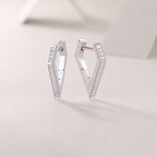 Diamond Jewelry With Moissanite S925 Sterling Silver And Platinum-plated Stud Earrings