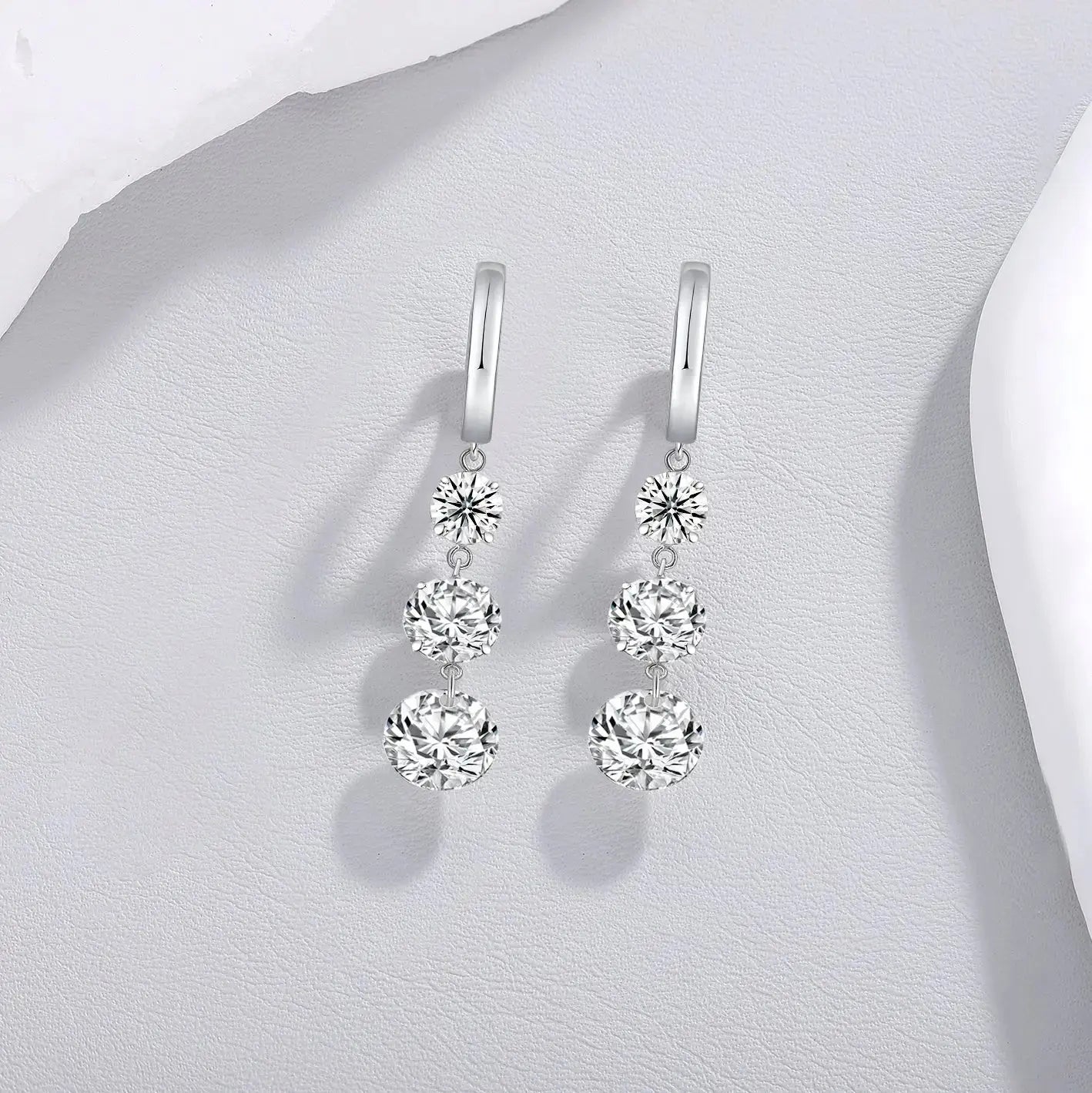 Moissanite Luxury & Fashionable Light Luxury Silver Stud Earrings – S925 Platinum Plated - N&P Colletion