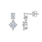 Moissanite Luxury & Fashionable Light Luxury Silver Stud Earrings – S925 Platinum Plated NP Collection