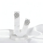 1CT Moissanite Snowflake Sunflower Earrings 925 Silver