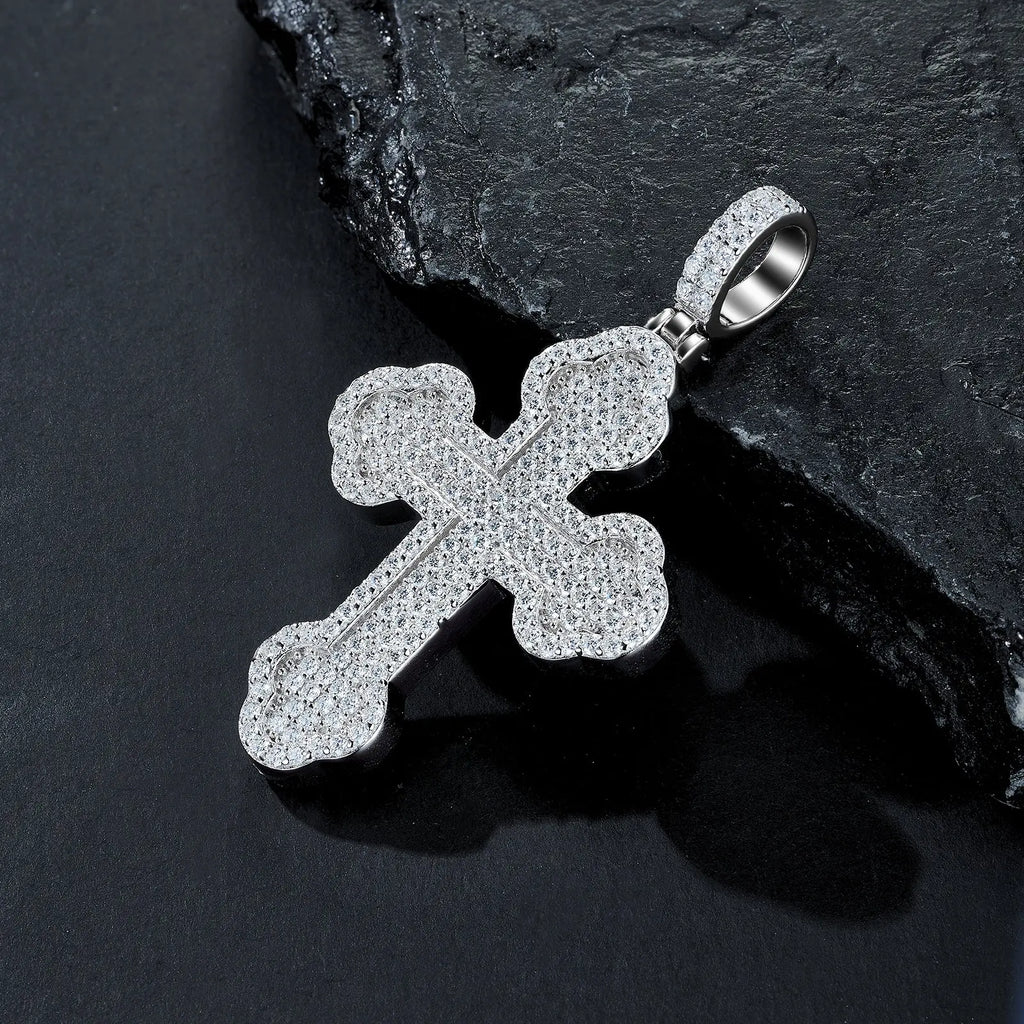 A Luxurious And Fashionable Minimalist Jewelry Pendant Necklace Set With Top-quality Moissanite, Made Of S925 Silver Electroplated With Platinum. - N&P Colletion