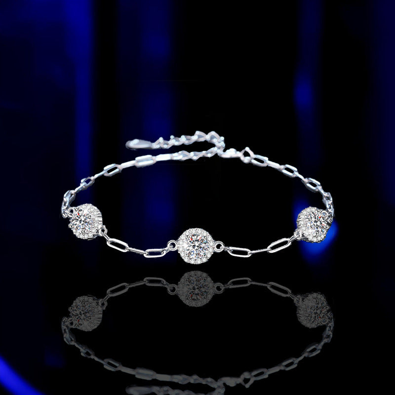 S925 Sterling Silver Bracelet Diamond Bracelet