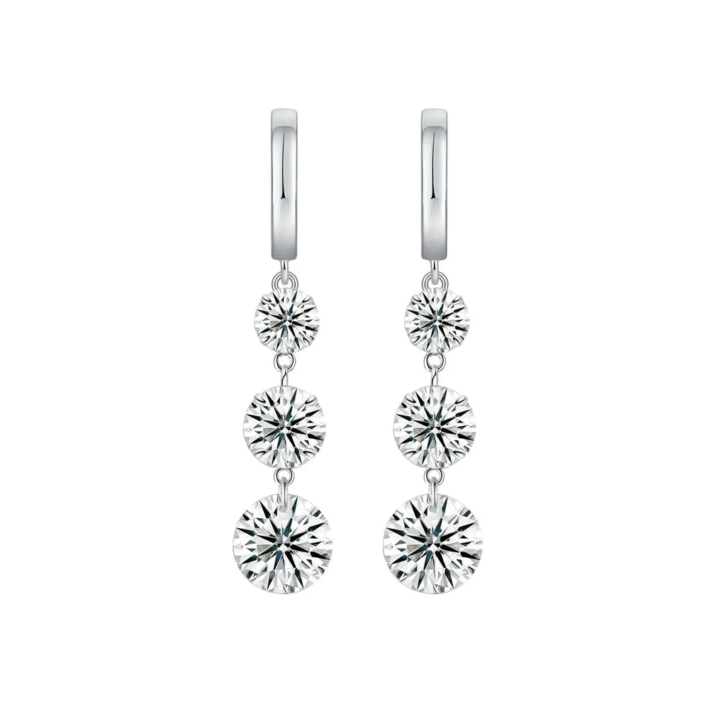 Moissanite Luxury & Fashionable Light Luxury Silver Stud Earrings – S925 Platinum Plated - N&P Colletion