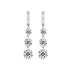 Moissanite Luxury & Fashionable Light Luxury Silver Stud Earrings – S925 Platinum Plated - N&P Colletion