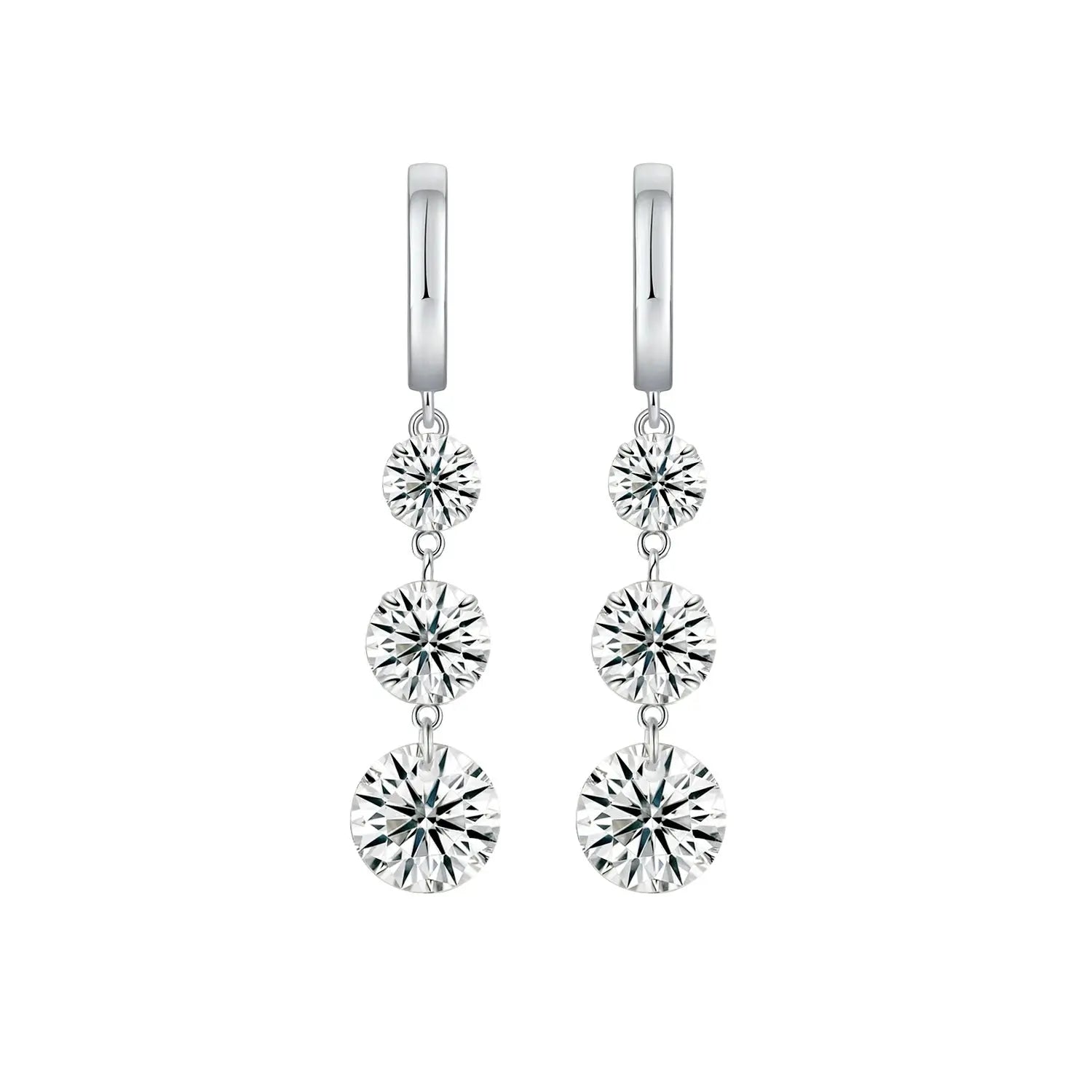 Moissanite Luxury & Fashionable Light Luxury Silver Stud Earrings – S925 Platinum Plated - N&P Colletion