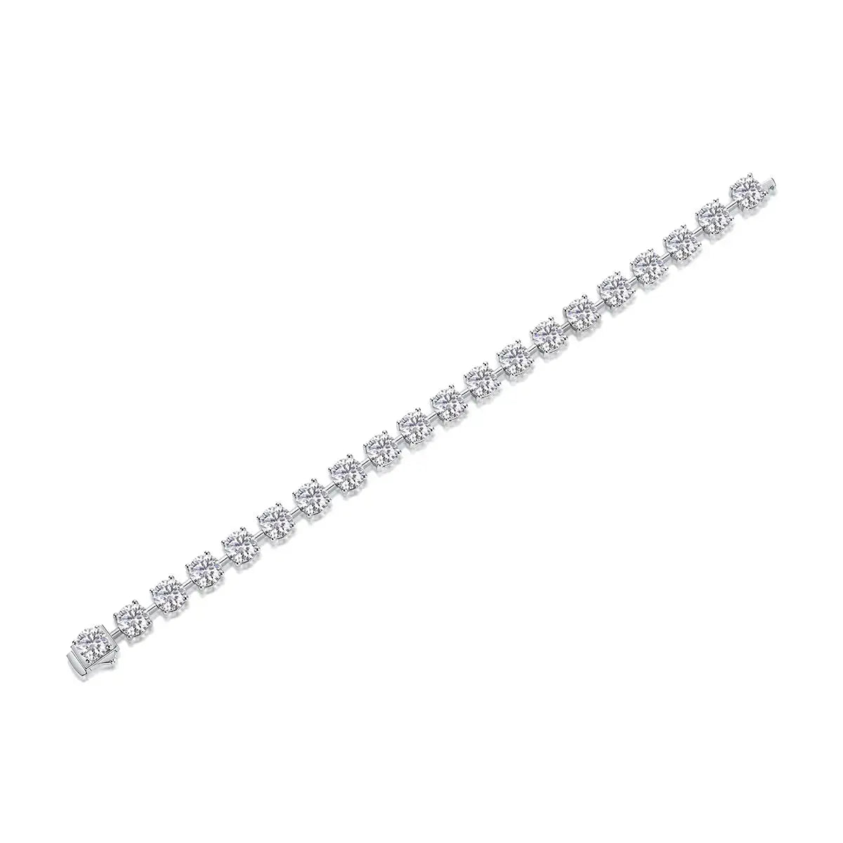 Time Appointment - A Fashionable And Light Luxury Jewelry Silver Bracelet And Bracelet Set With Top-quality Moissanite, S925 Silver Plated Platinum NP Collection