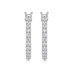 Streamer Diamond with Moissanite Silver Earrings 