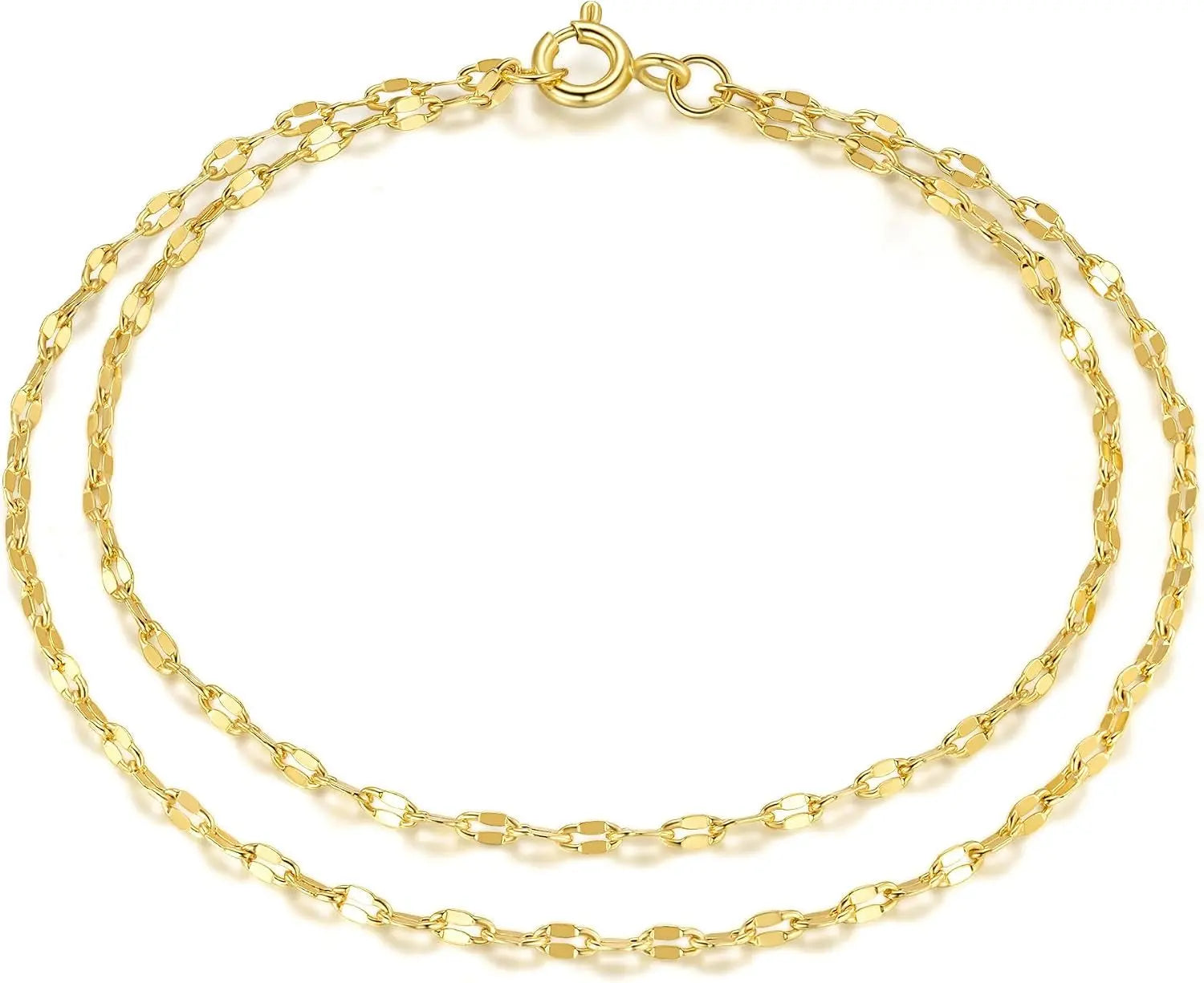 14K Gold Bracelets with Gold Chain 