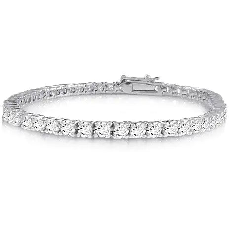 14kt Gold Plated Brilliant Cut and Shine Diamond CZ Tennis Bracelet