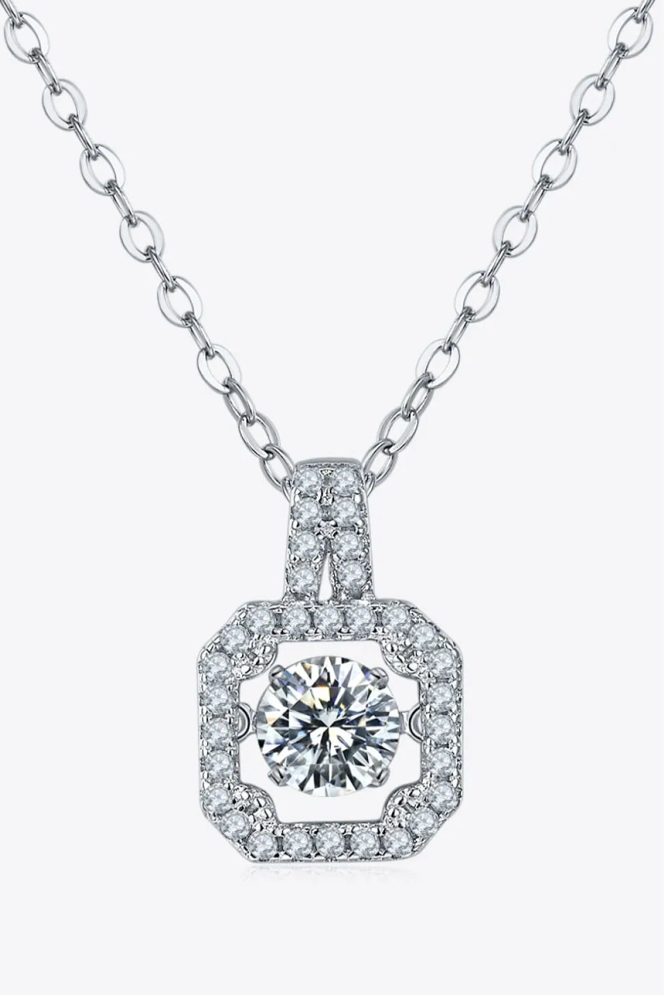 Adored Moissanite 925 Sterling Silver Necklace