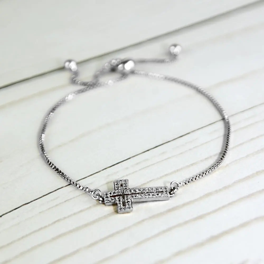 Cross Bracelet - Silver