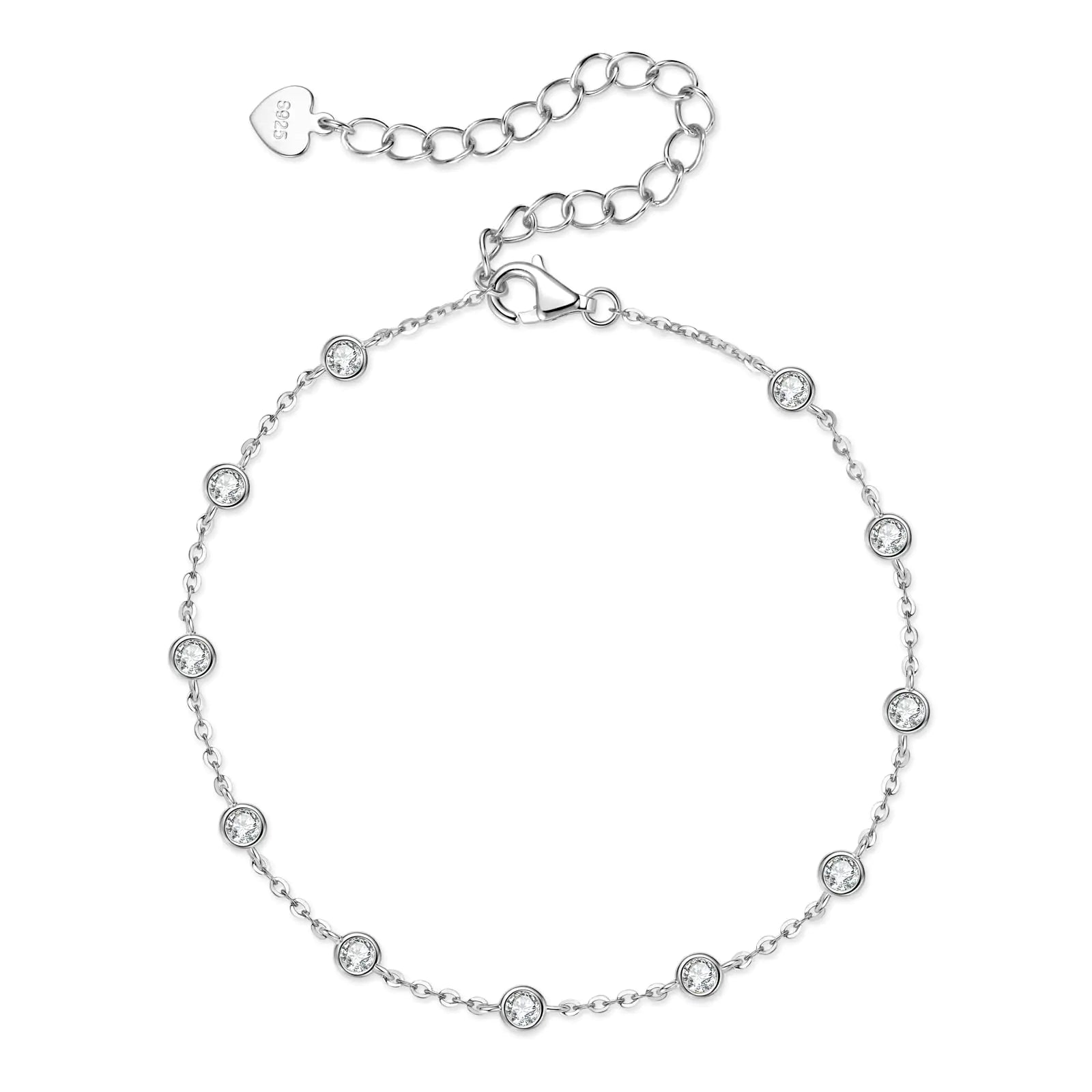 Moissanite Tennis Bracelet 925 Sterling Silver