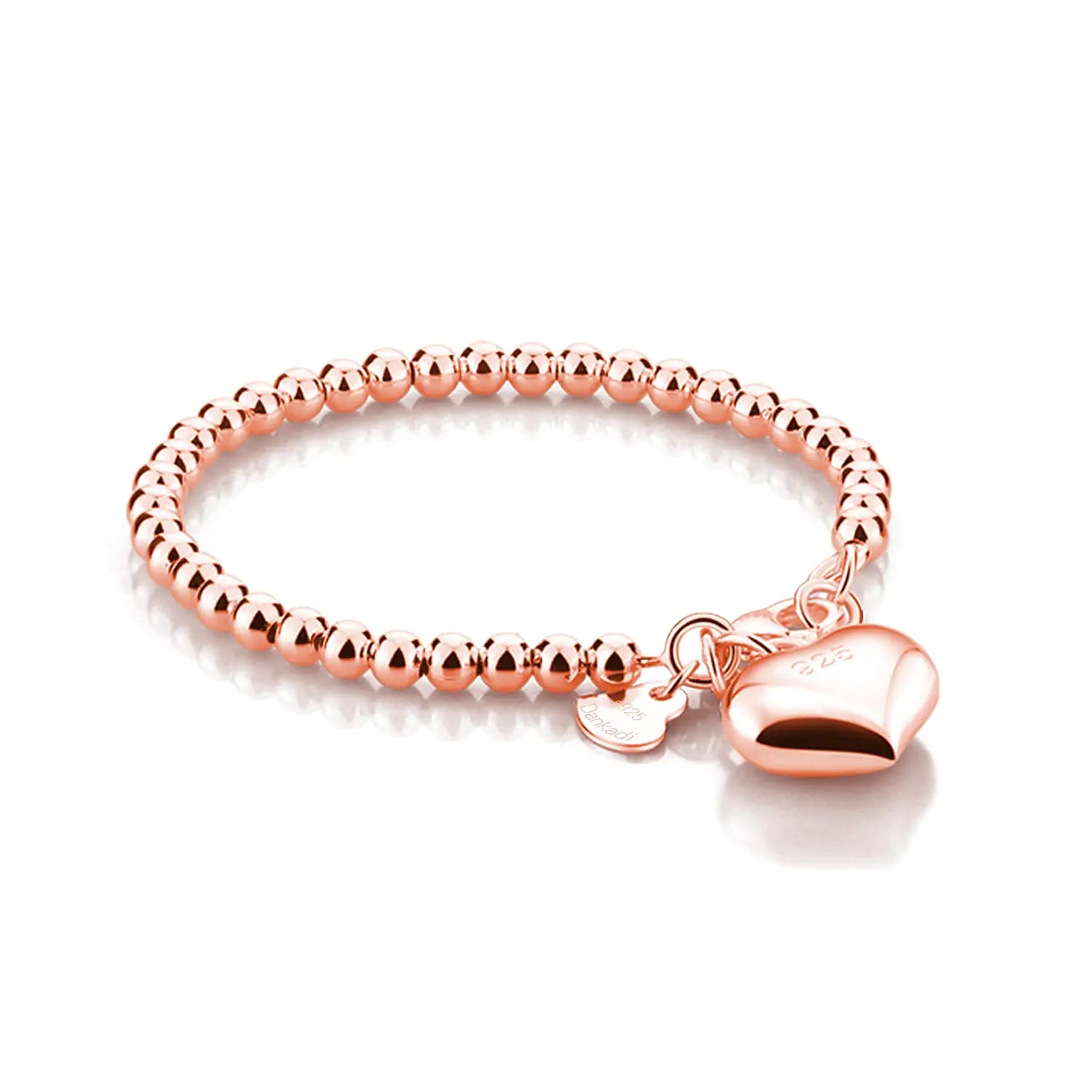 Women 925 Sterling Silver Round Bead Bracelet