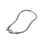 S925 Silver Textured Bamboo Men's Bracelet