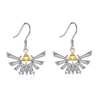 YFN Zelda Earrings Sterling Silver Anime Dangle Drop Earrings Zelda Jewelry Gifts for Women