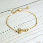 Cross Bracelet - Gold