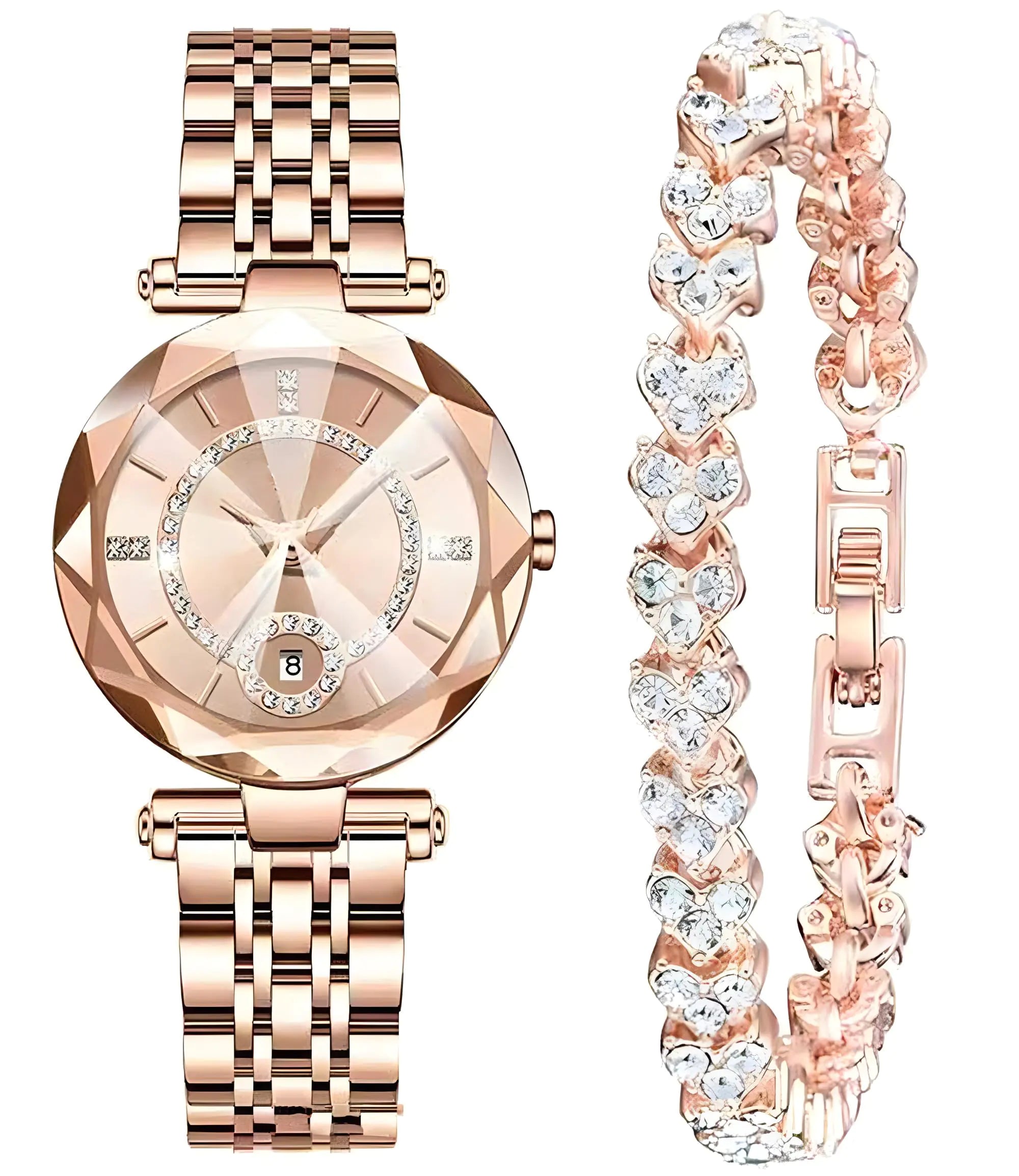 Women Watches with Bracelet Rose Gold for Lady