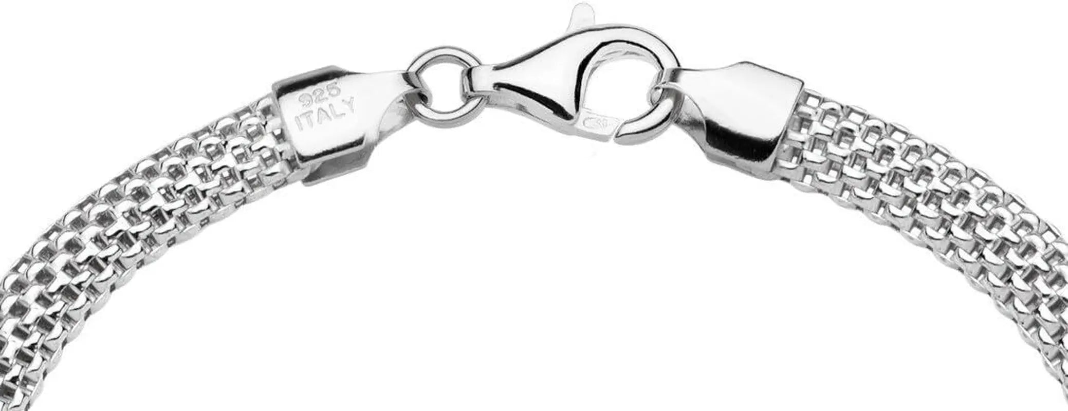 Miabella 925 Sterling Silver Italian 5Mm Mesh Link Chain Bracelet 