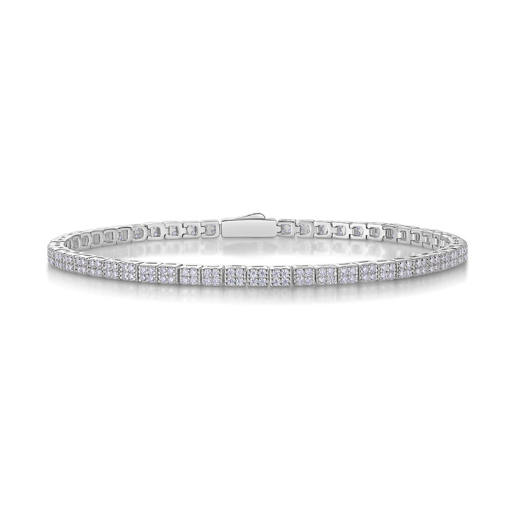 Piano Poet - Mosan Diamond S925 Silver Bracelet Rivaling Natural Diamonds