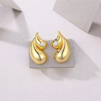 Morning Dew - Premium Moissanite Luxury Fashion Light Luxury Jewelry Silver Stud Earrings S925 Silver Electroplated Gold NP Collection