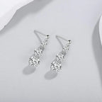 Top-quality Moissanite Luxury And Fashionable Light Luxury Jewelry Silver Stud Earrings S925 Silver Plated Platinum NP Collection