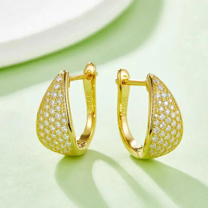 Moissanite Luxury and Fashionable Light Luxury Silver Stud Earrings – S925 Platinum Plated - N&P Colletion