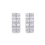 Dynamic – Moissanite Luxury & Fashionable Silver Stud Earrings, S925 Platinum Plated NP Collection