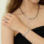 Simple Style Random Combination Cuban Bracelet