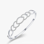 S925 Sterling Silver Chain Hollow Jeweled Bracelet