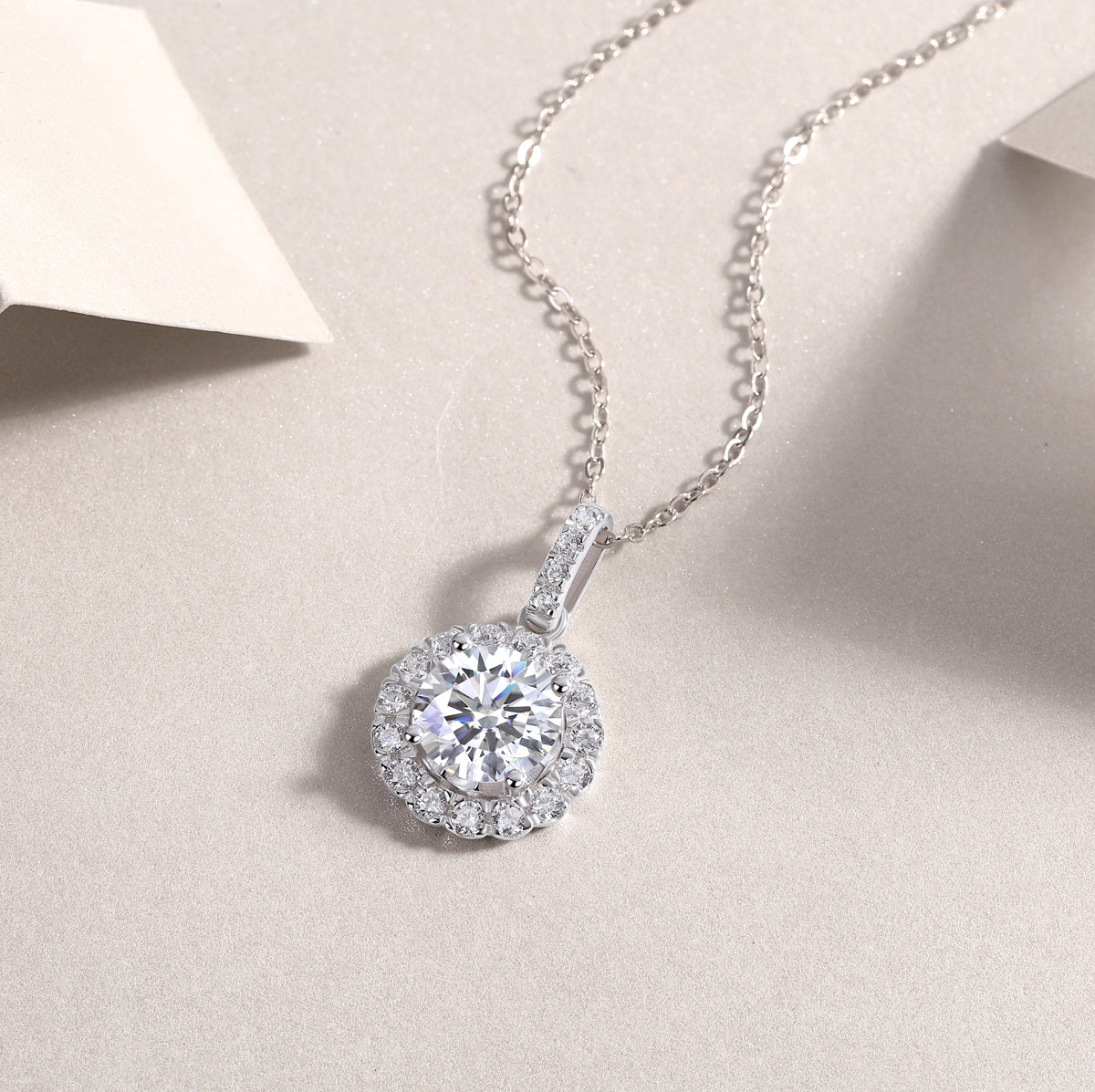 Dandelion - 2-carat Moissan Diamonds, S925 Sterling Silver And Platinum Plating Pendant
