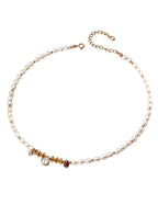 Natural Pearl Zircon Necklace