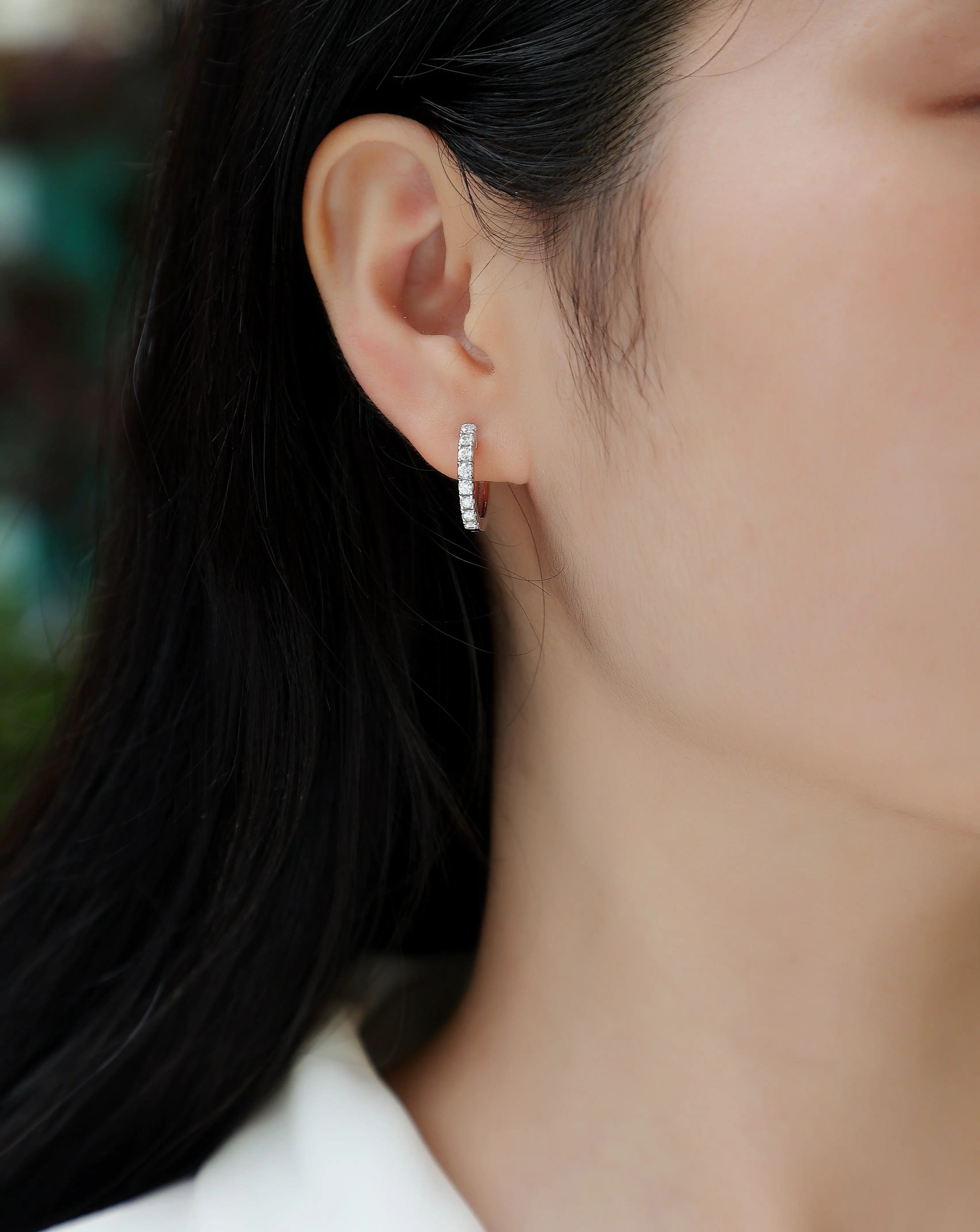 Moissanite Luxury & Fashionable Light Luxury Silver Stud Earrings – S925 Platinum Plated NP Collection