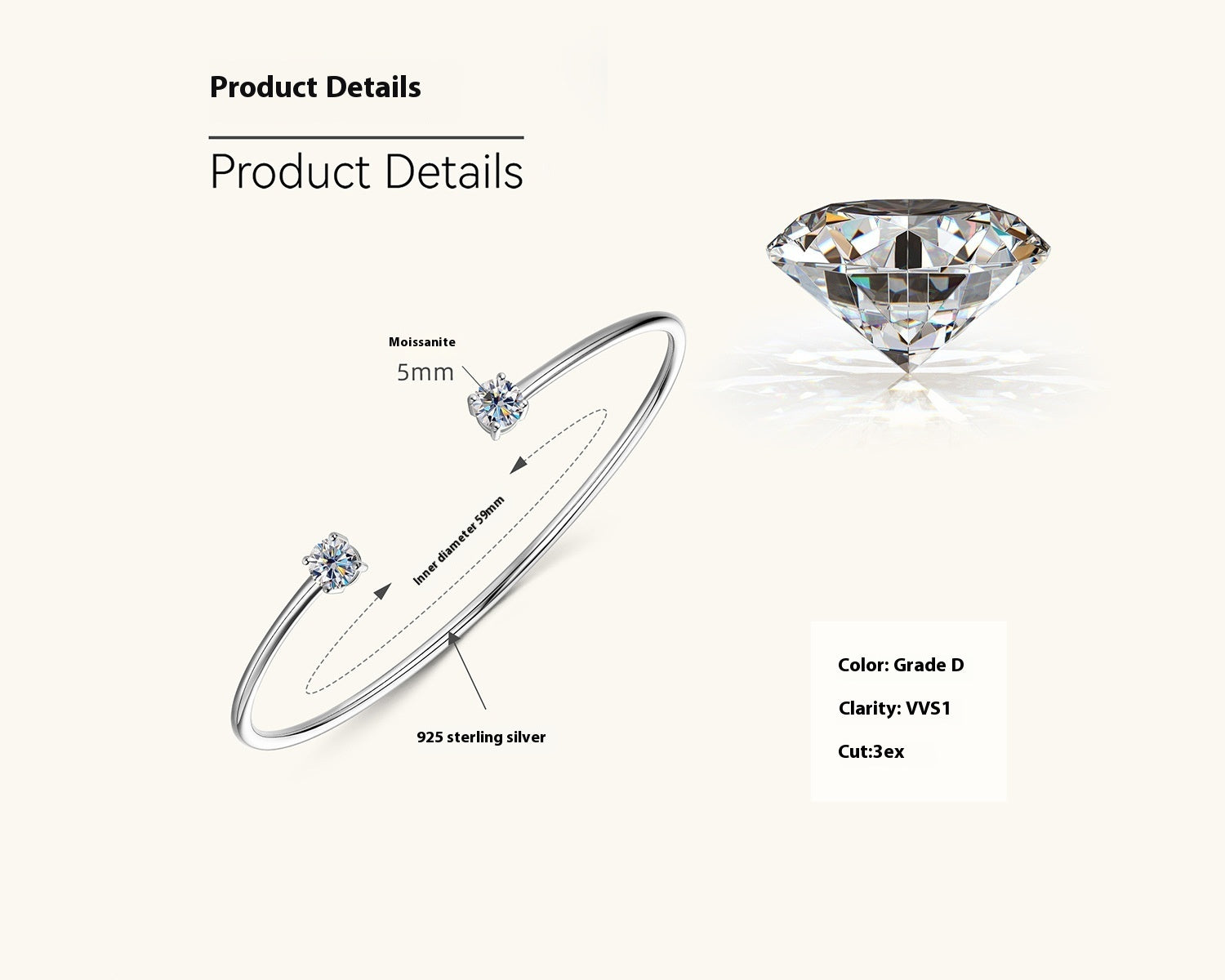 Ins Style Moissanite Bracelet Special-interest