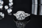 A 3-carat Luxury And Fashionable Light Luxury Jewelry Silver Ring With Top-quality Moissanite, S925 Silver Plated With Platinum NP Collection