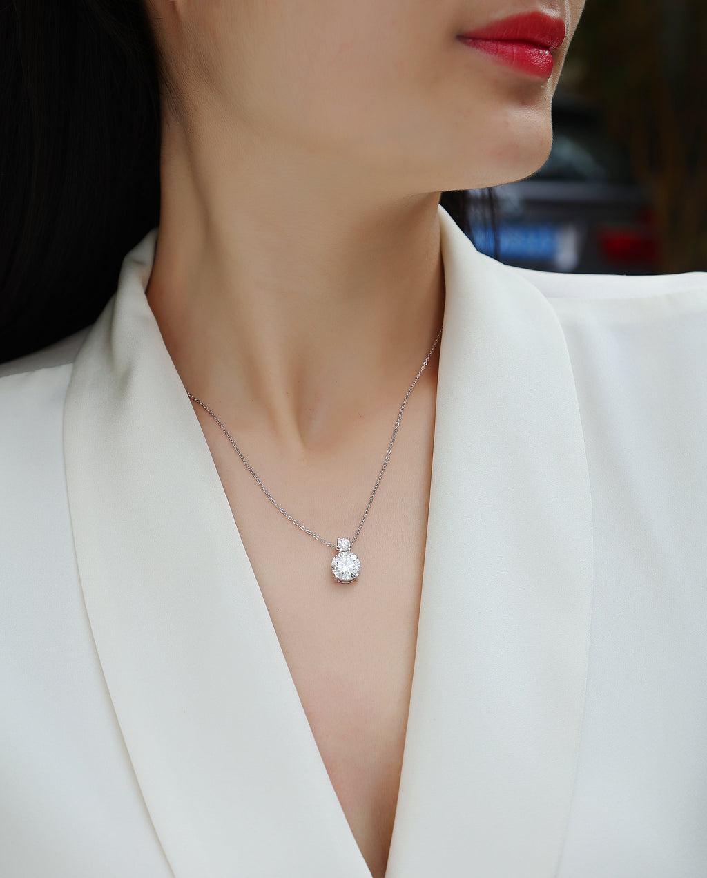 Jazz Manor - 3-carat Moissanite S925 Sterling Silver And Platinum-plated Pendant