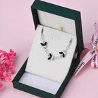 S925 Sterling Silver Purple Butterfly Bracelet, Adjustable 