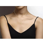 14K Gold Plated Small Cross Pendant Necklace