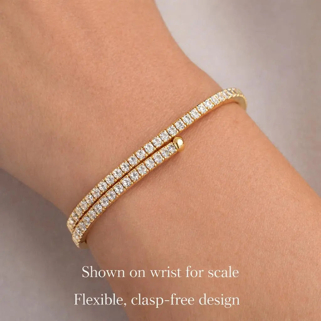 Stretch Gold Tennis Bracelet