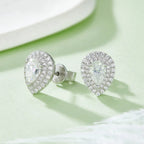 Moissanite Water Drop Pear-Shaped S925 Sterling Silver Jewelry Set – Elegant Gemstone Set NP Collection