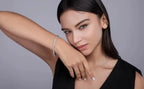 Set With Top-quality Moissanite, This Luxurious And Fashionable Light Luxury Trend Jewelry Silver Bracelet Is Made Of S925 Silver Electroplated With Platinum NP Collection