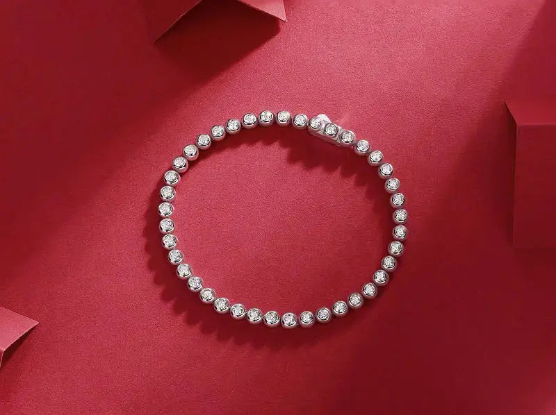 Galaxy Dream - A Luxurious And Fashionable Light Luxury Jewelry Silver Bracelet Set With Top-quality Moissanite, S925 Silver-plated Platinum NP Collection